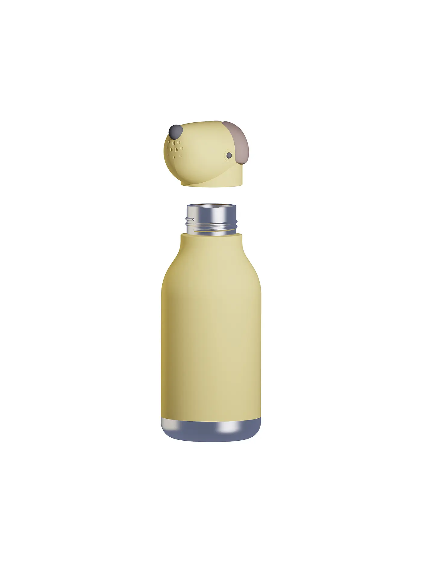 ASOBU | Isolierflasche 460ml KUH weiss / schwarz | gelb